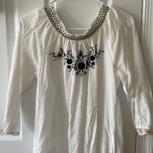 Lucky Brand White Peasant Top